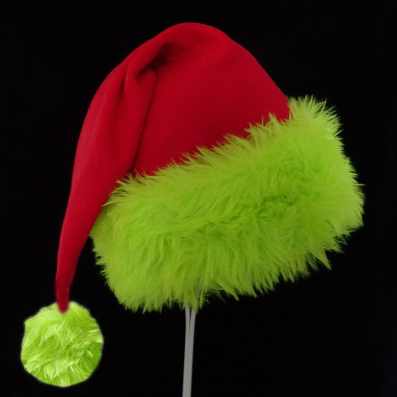 Santa Hat Plush - 1 ชิ้น, หมวกซานตาคลอส หมวกคริสต์มาส หมวกซานตาคลอสขนฟูสำหรับทุกเพศพร้อมขอบหมวกบุนวมที่สวมใส่สบาย เหมาะสำหรับผู้หญิงและผู้ชาย