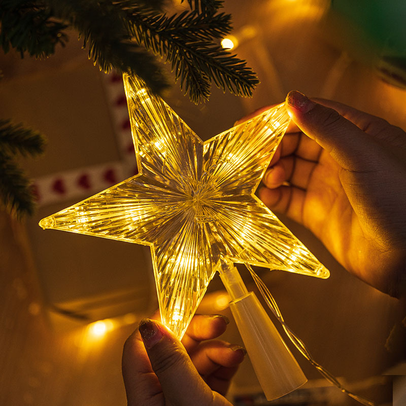 Star Tree Topper - ดาวประดับยอดต้นคริสต์มาส ขนาด 15/19/23 ซม. ไฟ LED