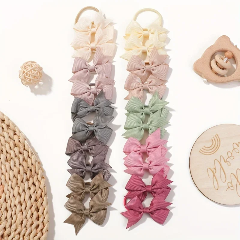 Ribbon Bow Gift - 20 ชิ้น/เซ็ต 2.1 นิ้วน่ารัก Bowknot Hairband