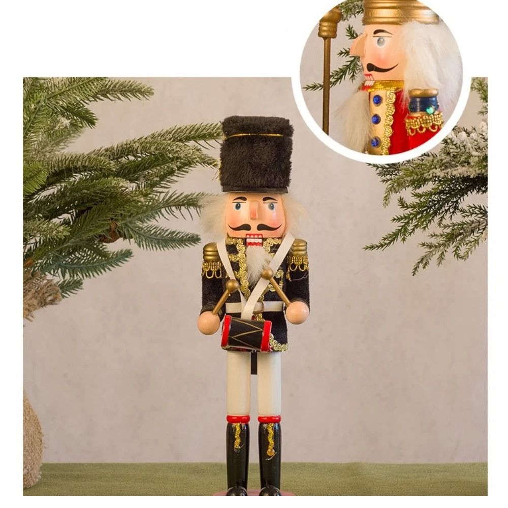 Nutcracker Figurine - ของตกแต่งคริสต์มาสสไตล์วินเทจ นัทแครกเกอร์ ทหารกษัตริย์ทาสี ขนาด 30 ซม.