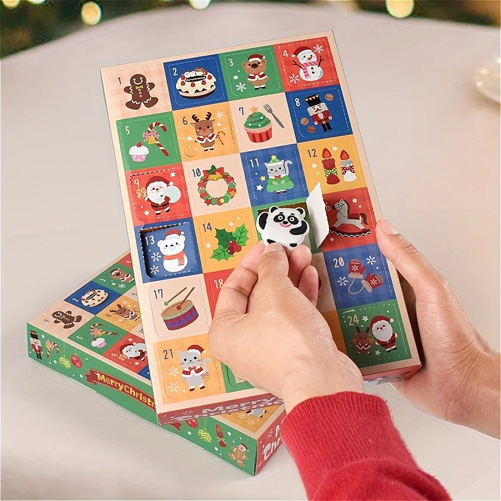 Advent Calendar Gift - ปฏิทินจุติคริสต์มาสเพื่อเติมกล่องปฏิทินจุติ DIY 24 ปฏิทินนับถอยหลังคริสต์มาสแบบเติมได้ 24 วันกล่องของขวัญ