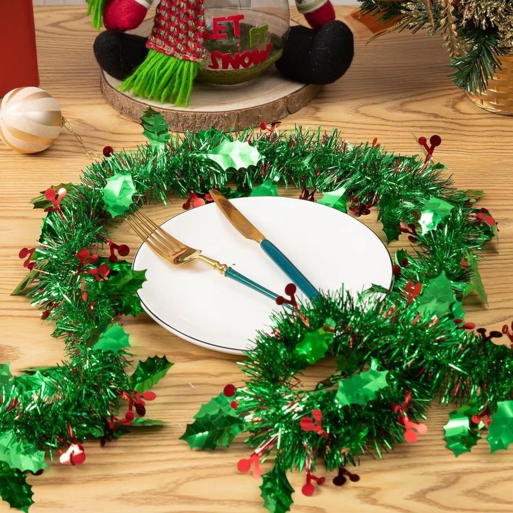พวงมาลัยคริสต์มาสแบบใช้ซ้ำได้  - Tinsel Garland Decoration บทวิจารณ์และราคา