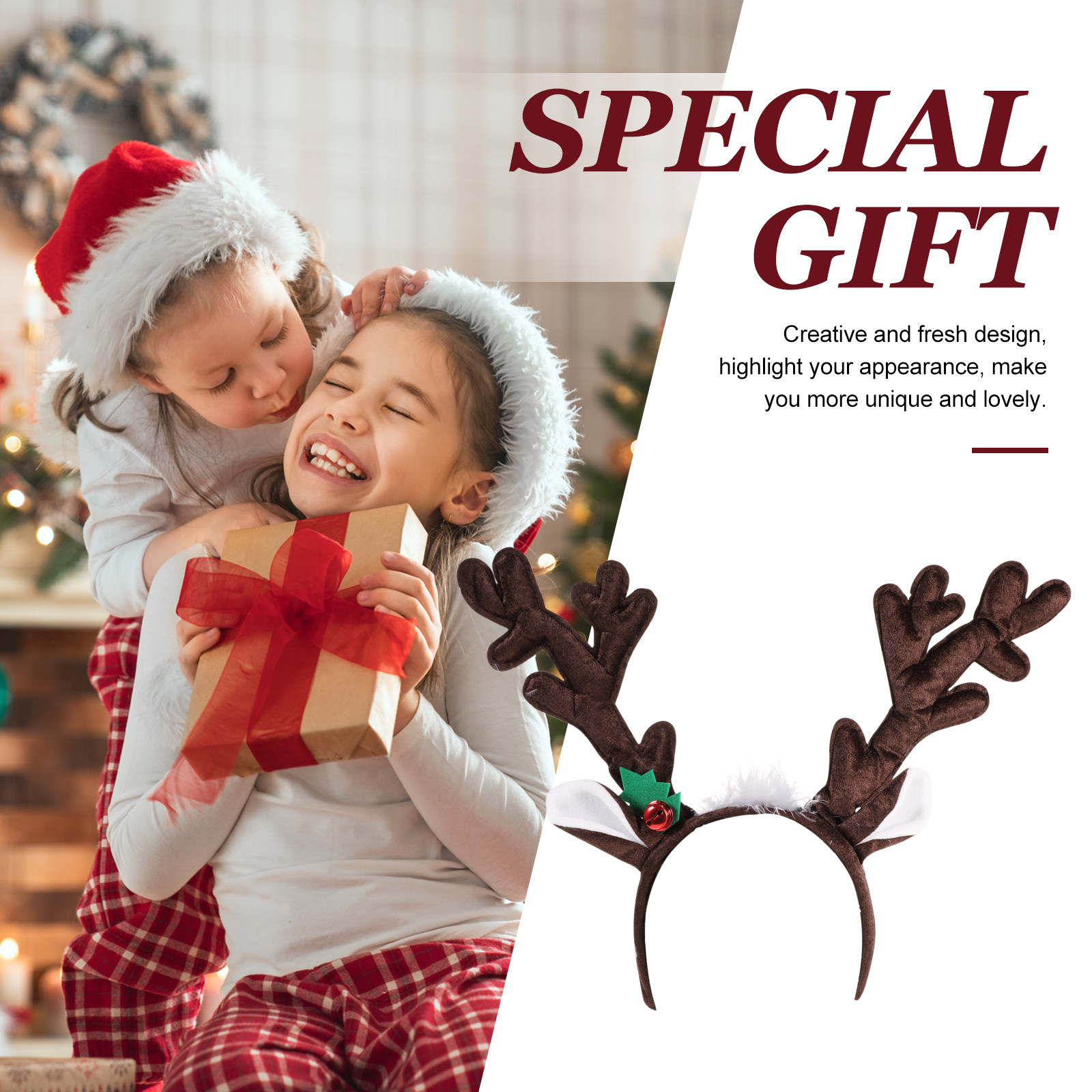 ที่คาดผมรูปเขากวางเรนเดียร์ สำ - Reindeer Antlers Headband บทวิจารณ์และราคา