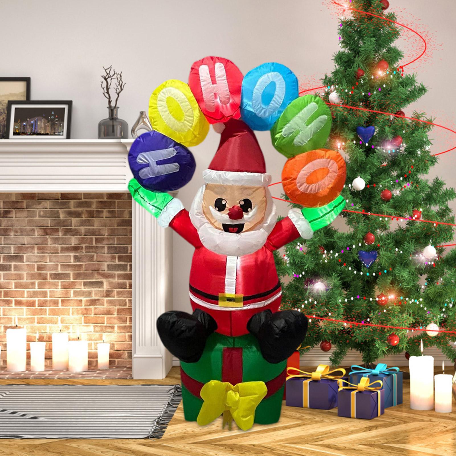 ซานต้าเป่าลมตกแต่งพร้อมไฟ LED  - Christmas Lights Outdoor บทวิจารณ์และราคา