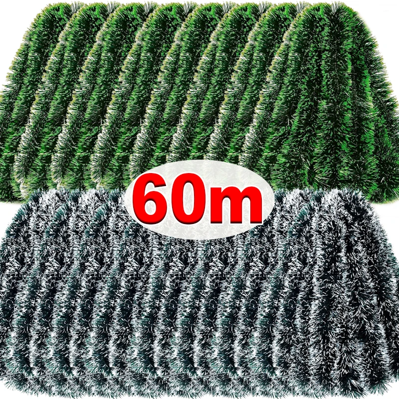 60/4Mคริสต์มาสTinselริบบิ้นGar - Tinsel Garland Decoration บทวิจารณ์และราคา