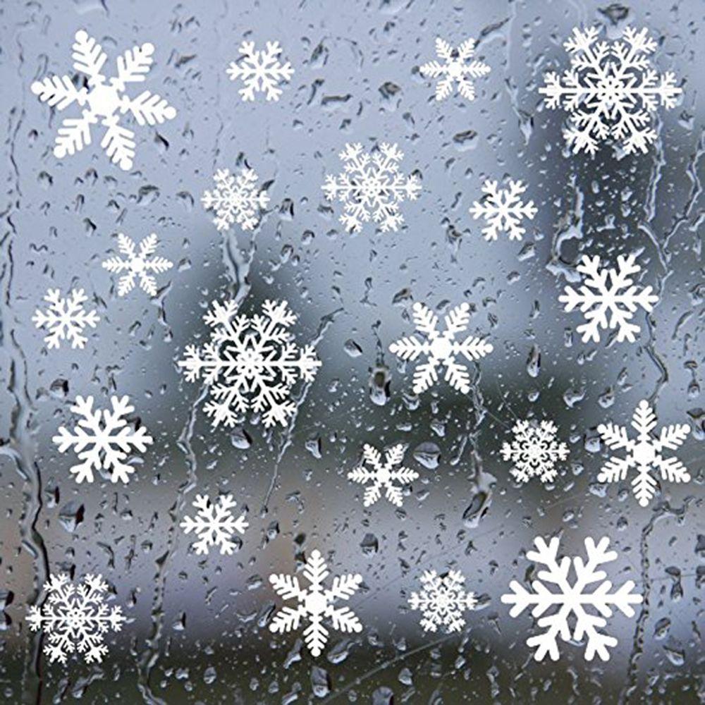 27/38ชิ้นของขวัญคริสต์มาสของตก - Snowflake Window Decal บทวิจารณ์และราคา