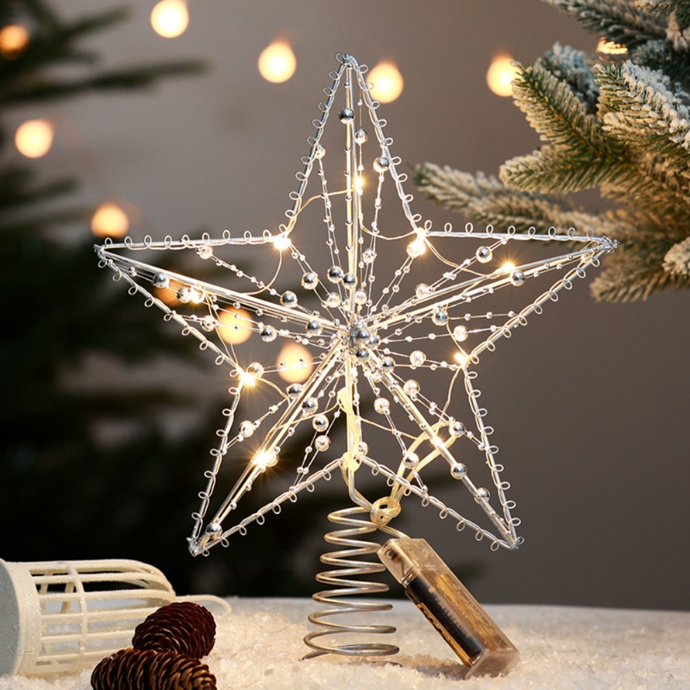 ทอง/เงิน LED ต้นคริสต์มาส Topp - Star Tree Topper บทวิจารณ์และราคา