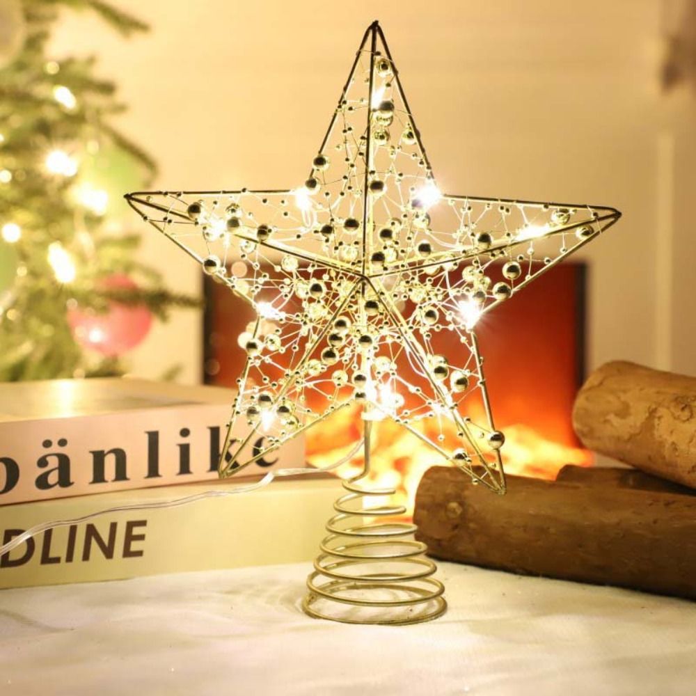 ทอง/เงิน LED ต้นคริสต์มาส Topp - Star Tree Topper บทวิจารณ์และราคา