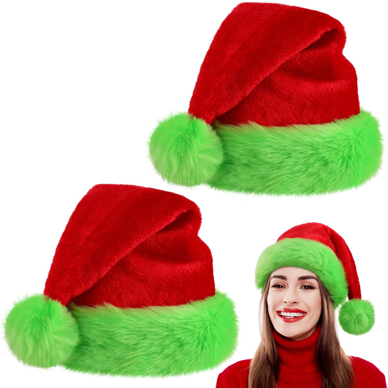1 ชิ้น, หมวกซานตาคลอส หมวกคริส - Santa Hat Plush บทวิจารณ์และราคา