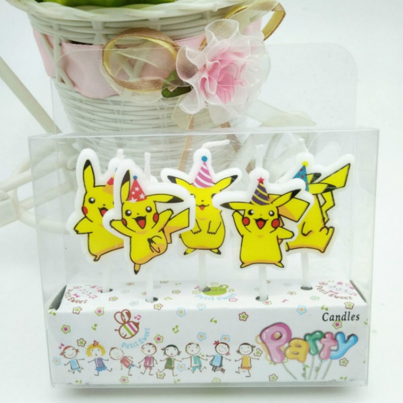 5 ชิ้น/ล็อต Pokemon เค้กวันเกิ - Holiday Candle Set บทวิจารณ์และราคา