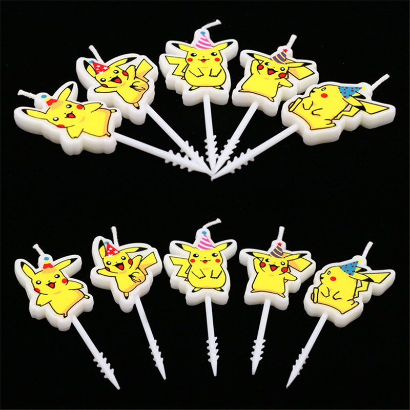 5 ชิ้น/ล็อต Pokemon เค้กวันเกิ - Holiday Candle Set บทวิจารณ์และราคา
