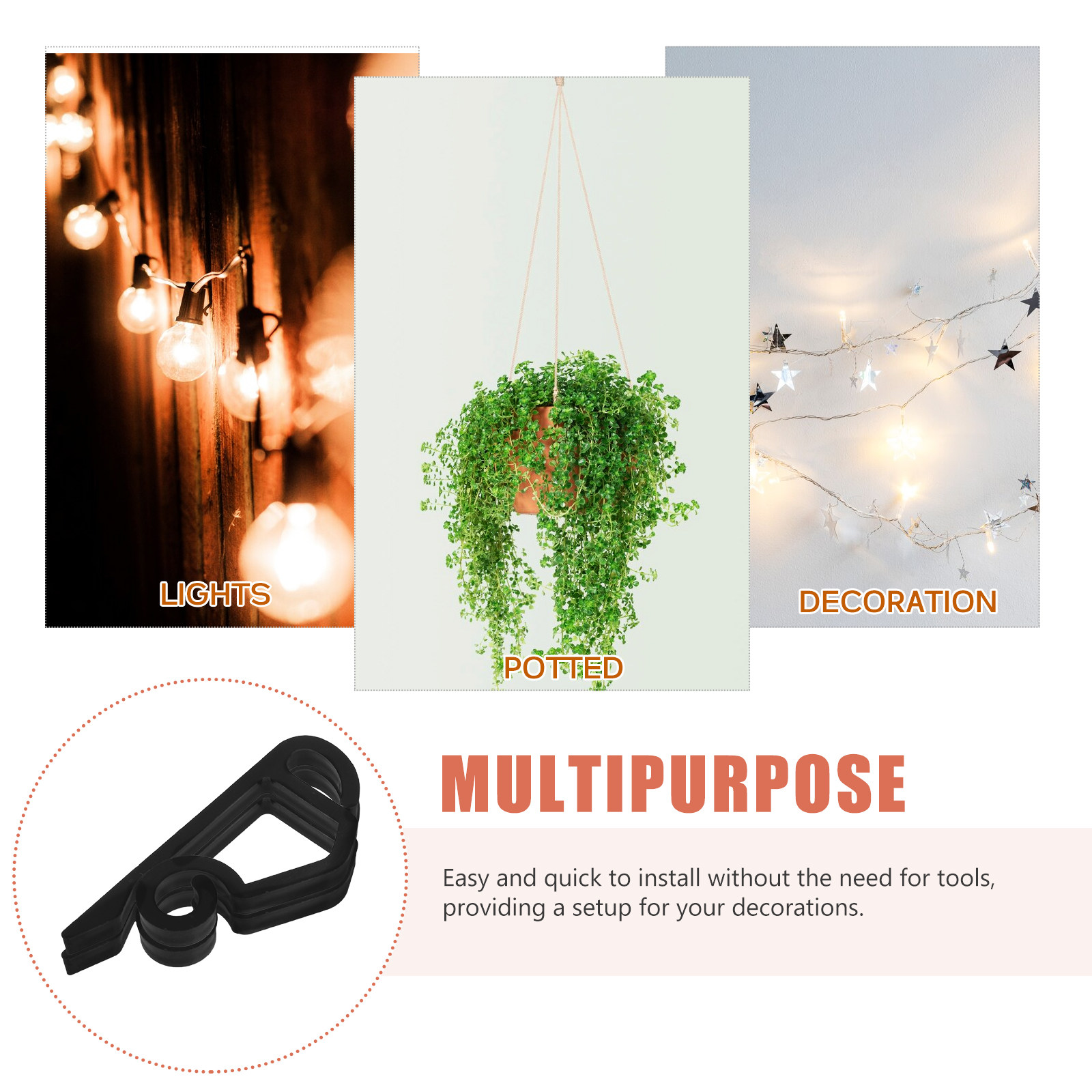 ตะขอเกลียวกันน้ำ 120 ชิ้น สำหร - Christmas Lights Outdoor บทวิจารณ์และราคา