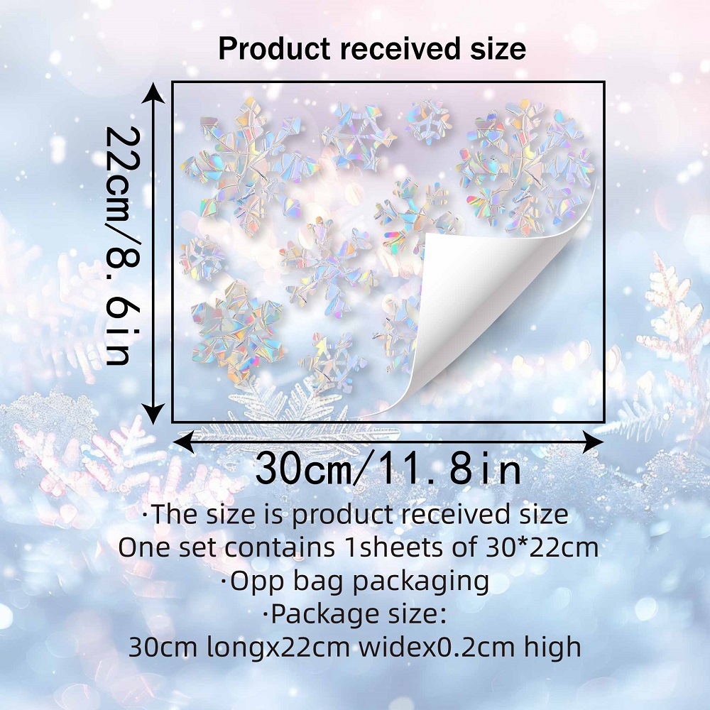 สติ๊กเกอร์ติดผนังลายเกล็ดหิมะส - Snowflake Window Decal บทวิจารณ์และราคา