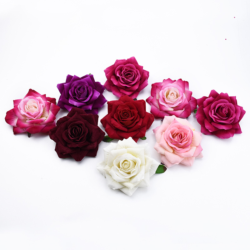 50PCS 10 ซม.ดอกกุหลาบประดิษฐ์ด - Christmas Wreath Fake บทวิจารณ์และราคา