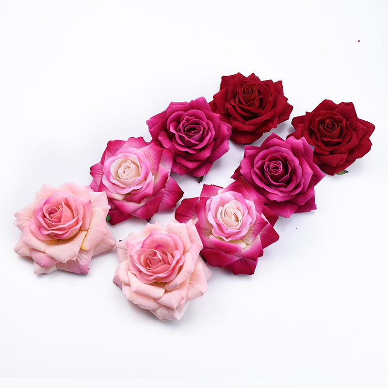 50PCS 10 ซม.ดอกกุหลาบประดิษฐ์ด - Christmas Wreath Fake บทวิจารณ์และราคา