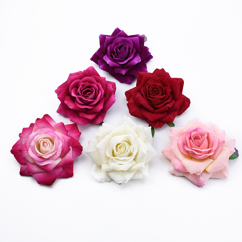 50PCS 10 ซม.ดอกกุหลาบประดิษฐ์ด - Christmas Wreath Fake บทวิจารณ์และราคา