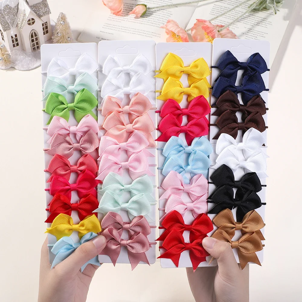 10 ชิ้น Bows ผมยางรัดผมริบบิ้น - Ribbon Bow Gift บทวิจารณ์และราคา