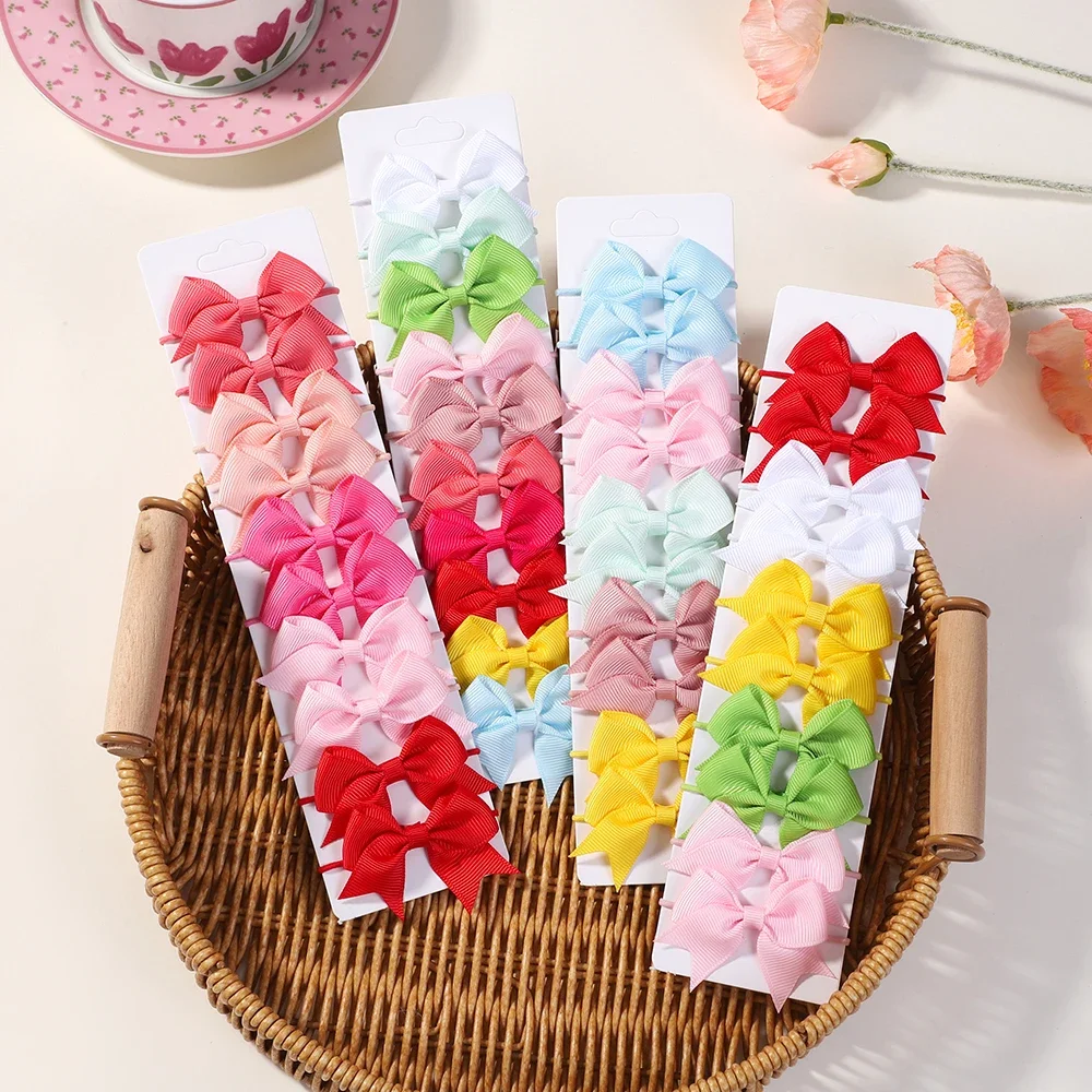 10 ชิ้น Bows ผมยางรัดผมริบบิ้น - Ribbon Bow Gift บทวิจารณ์และราคา