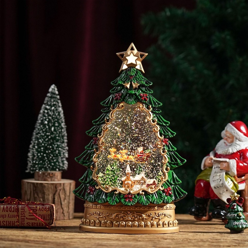 กล่องดนตรีลูกโลกหิมะ ตกแต่งต้น - Snow Globe Musical บทวิจารณ์และราคา
