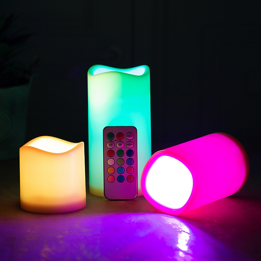3 ชิ้น/ชุด เทียน LED ไร้เปลวไฟ - Holiday Candle Set บทวิจารณ์และราคา