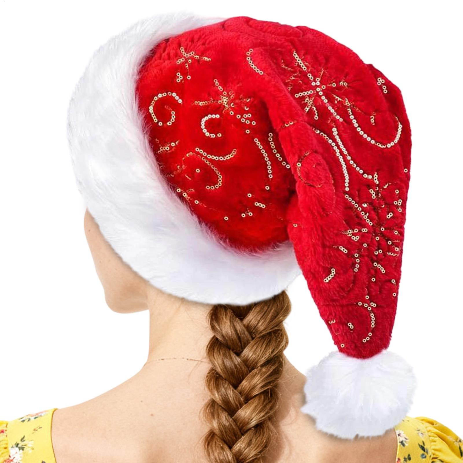 หมวกคริสต์มาสผ้ากำมะหยี่แบบพกพ - Santa Hat Plush บทวิจารณ์และราคา