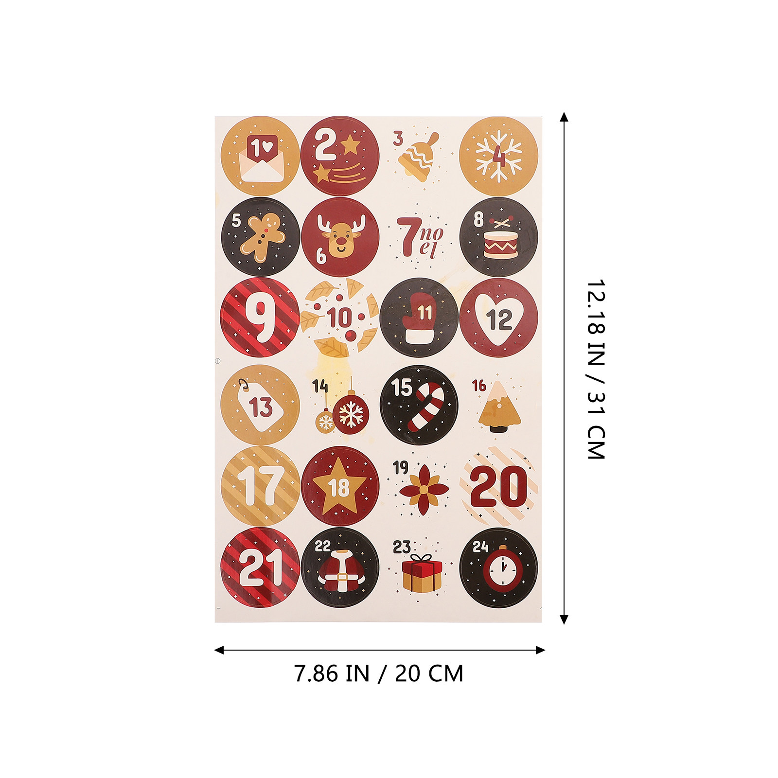 10 แผ่นสติ๊กเกอร์ตกแต่งคริสต์ม - Advent Calendar Gift บทวิจารณ์และราคา
