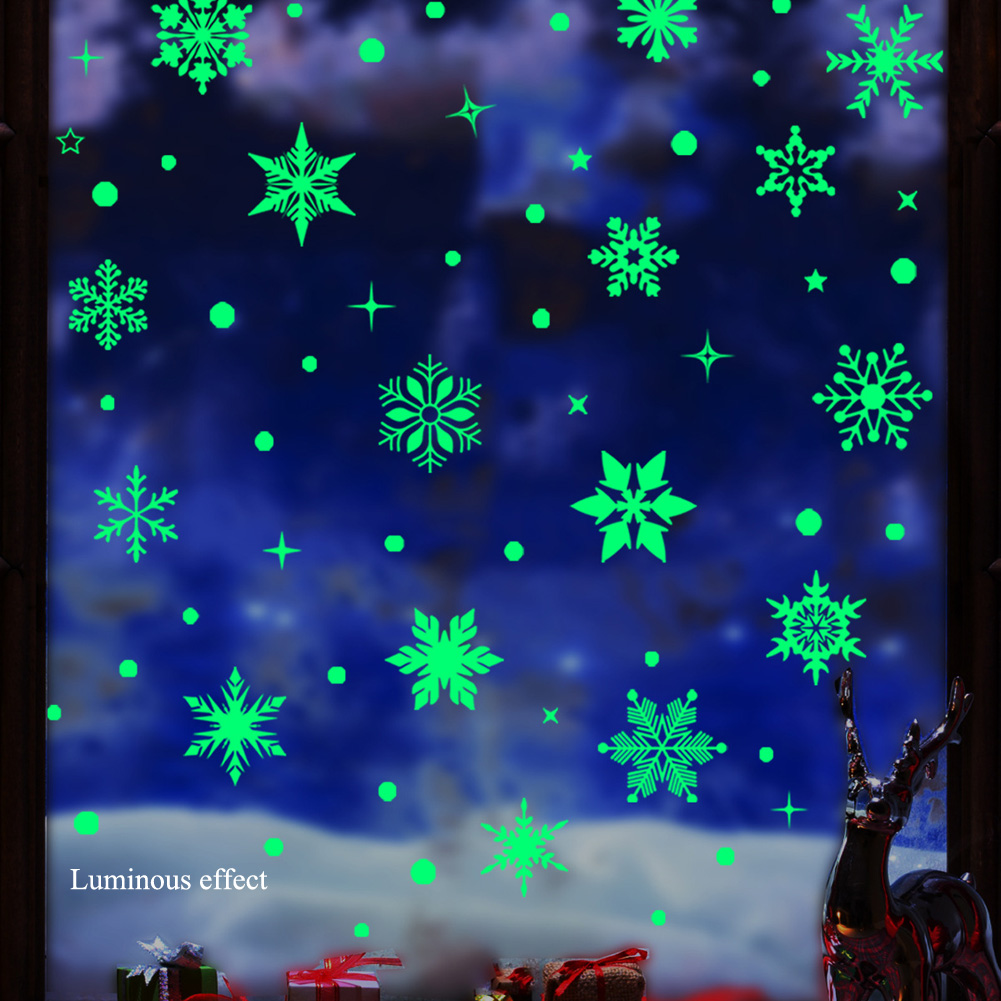 สติกเกอร์ติดผนังเกล็ดหิมะเรือง - Snowflake Window Decal บทวิจารณ์และราคา