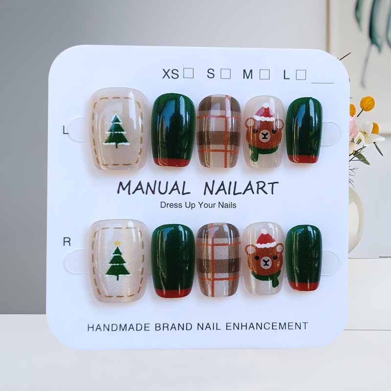 เล็บปลอมคริสต์มาสแบบกดติดครึ่ง - Christmas Tree Artificial บทวิจารณ์และราคา