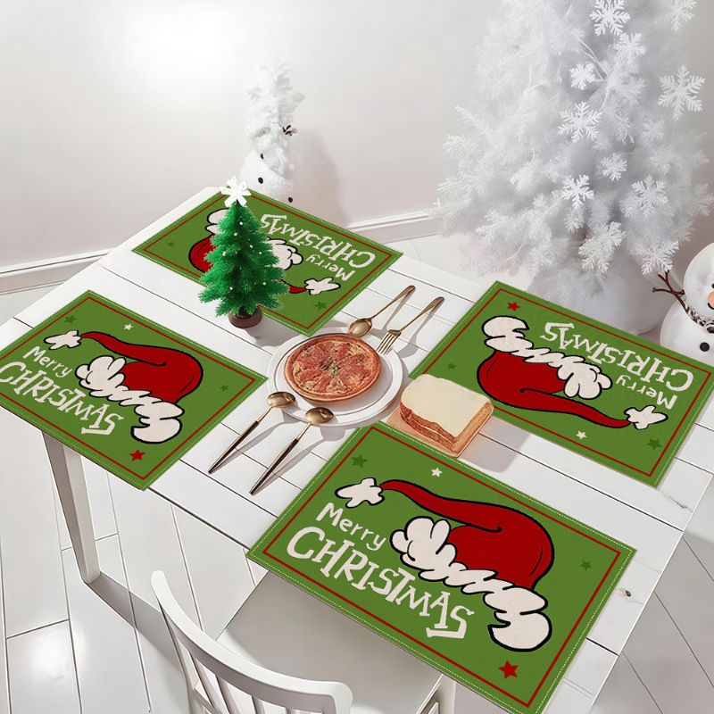 VIKAMA ชุดแผ่นรองจานลายการ์ตูน - Christmas Table Runner บทวิจารณ์และราคา