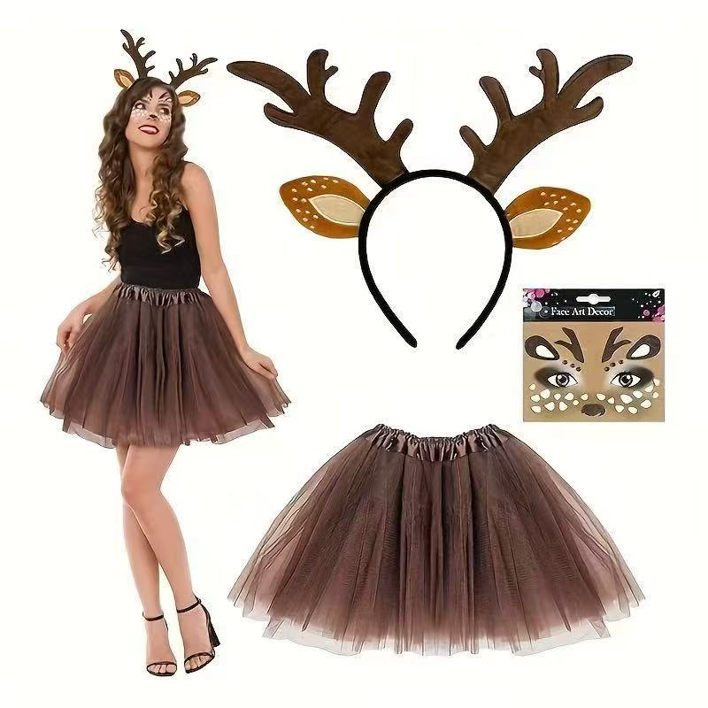 ชุดคอสตูมกวางเรนเดียร์ ที่คาดผ - Reindeer Antlers Headband บทวิจารณ์และราคา
