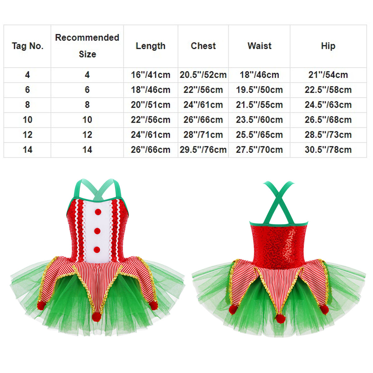 ชุดเดรสเต้นบัลเลต์เด็กผู้หญิงแ - Elf Costume Christmas บทวิจารณ์และราคา