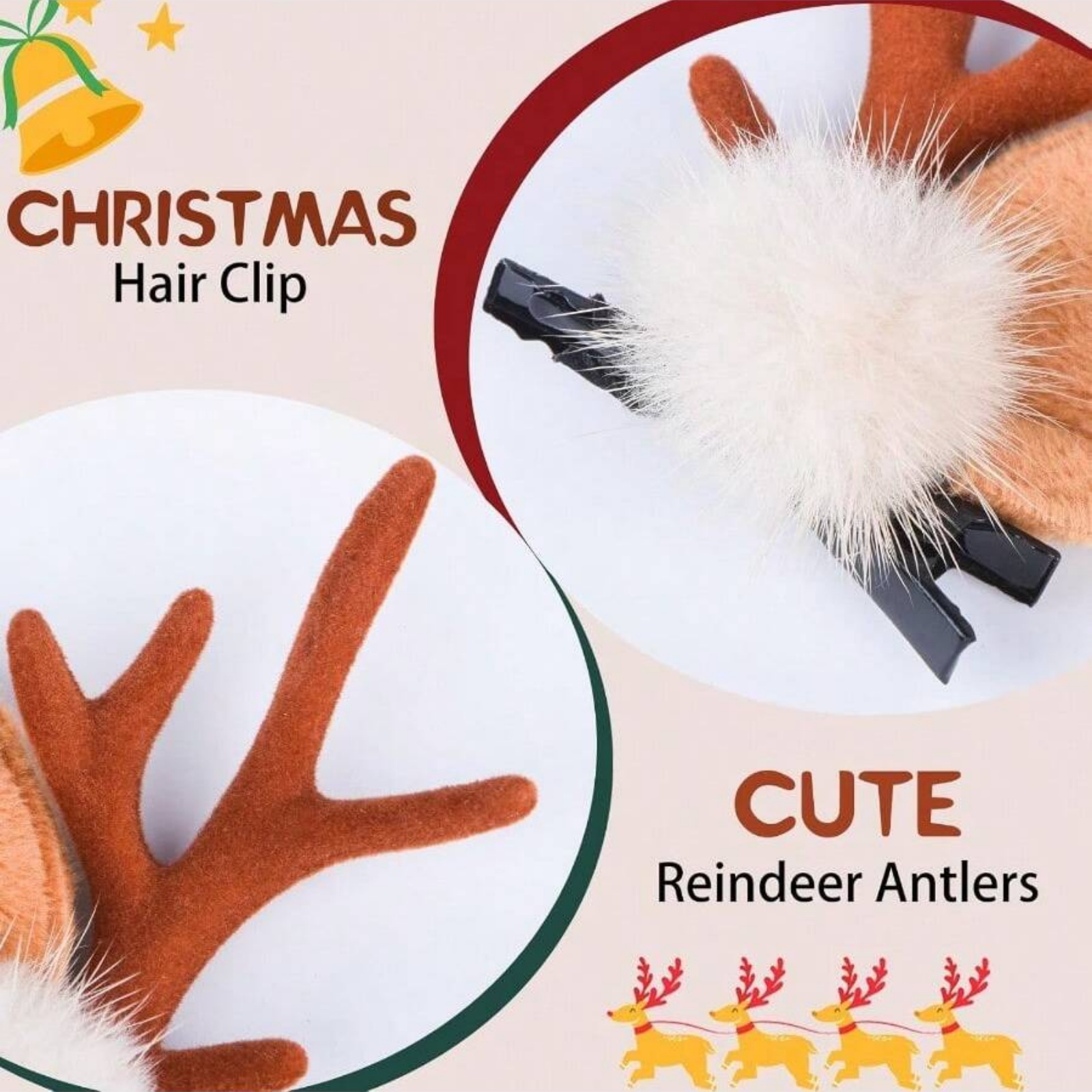 กิ๊บติดผมเขากวางเรนเดียร์คริสต - Reindeer Antlers Headband บทวิจารณ์และราคา