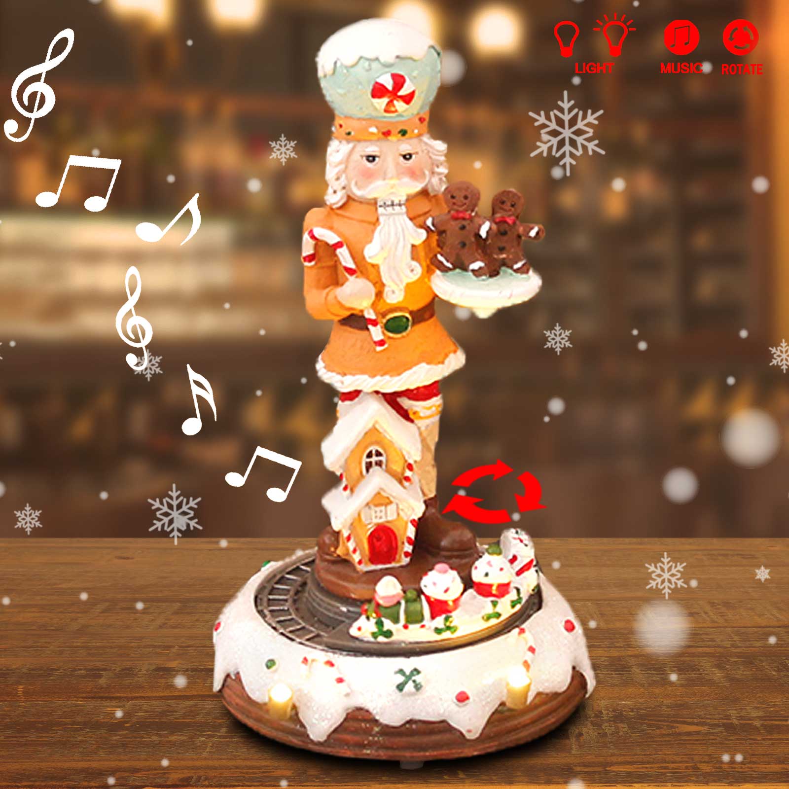 ของสะสมขนมปังขิงของสะสมรูปรถไฟ - Nutcracker Figurine บทวิจารณ์และราคา