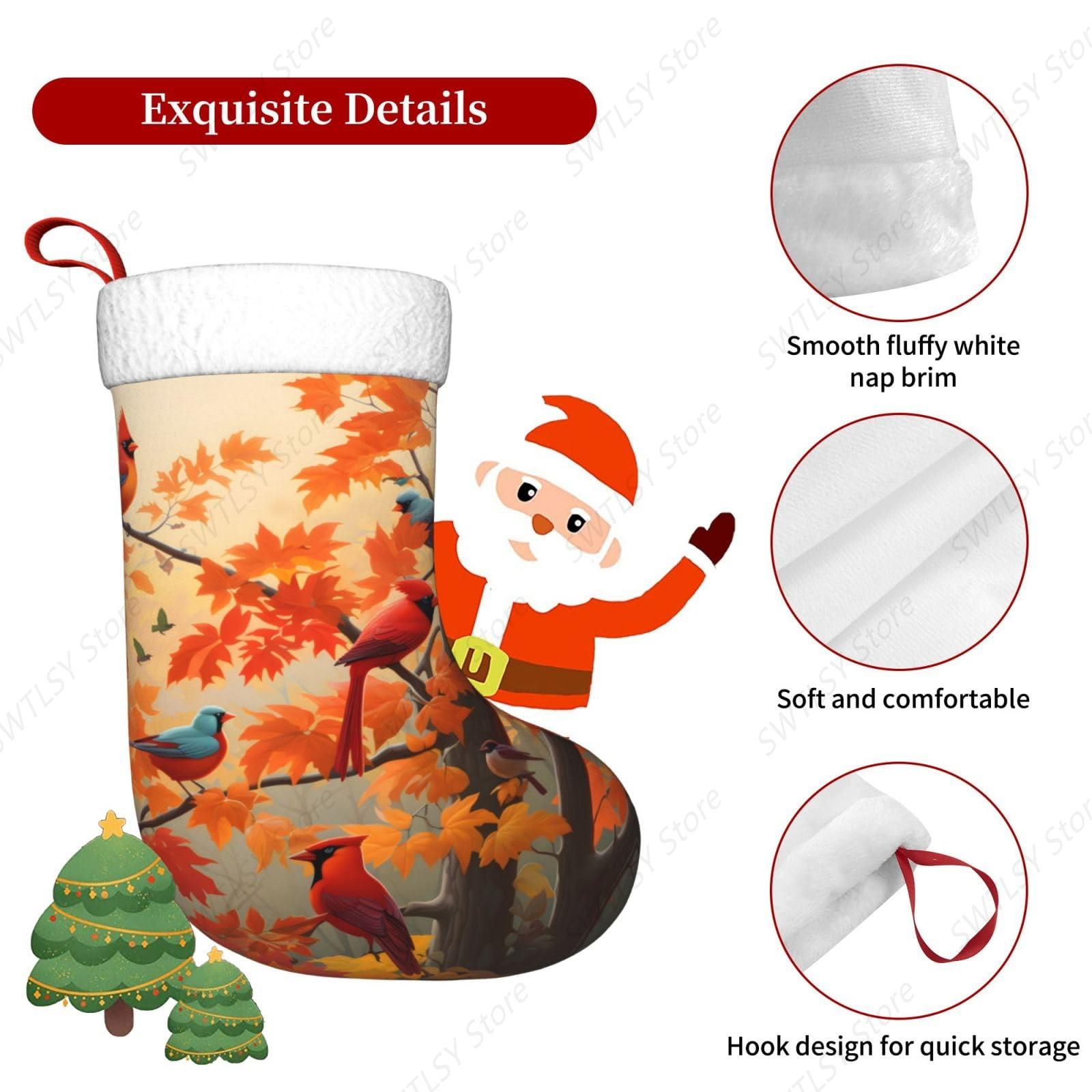 ถุงเท้าคริสต์มาสลายนกคาร์ดินัล - Christmas Stocking Hanging บทวิจารณ์และราคา