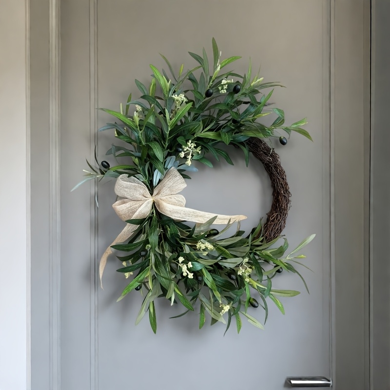 2025 พวงหรีดมะกอกประดิษฐ์แขวนผ - Christmas Wreath Fake บทวิจารณ์และราคา